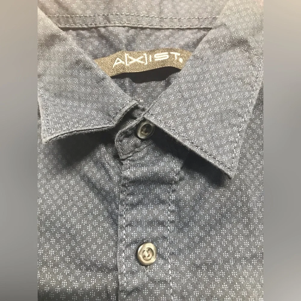 2 pcs MENS  HAGGAR & AXIST long-sleeved dress shirt used very good condition - Picture 9 of 14